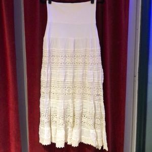 Crocheted Lace maxi skirt